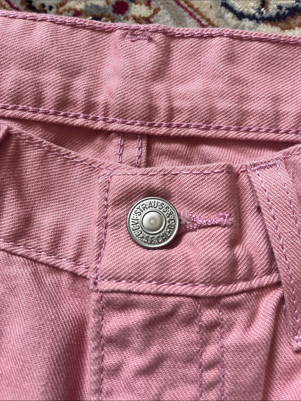 Levi's Pink Straight Leg Jeans - Picture 6 of 9